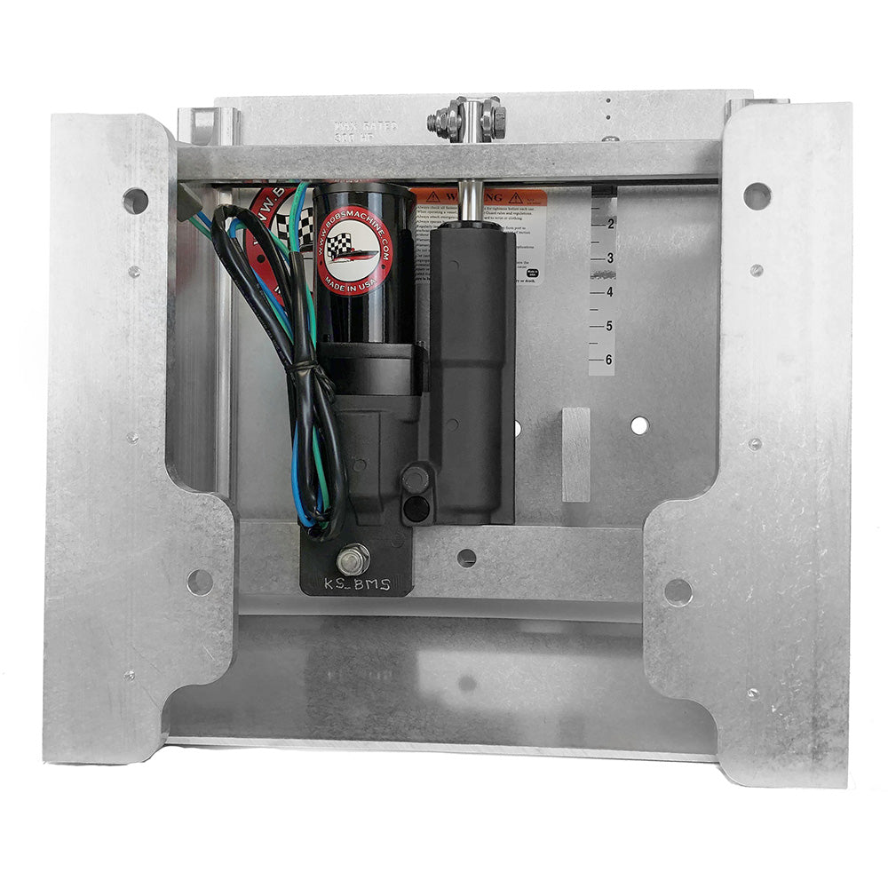 Bob's Machine 10" Setback Action Series Hydraulic Jack Plate - Silver [100-111000-NOPC-NOSPN-NG]