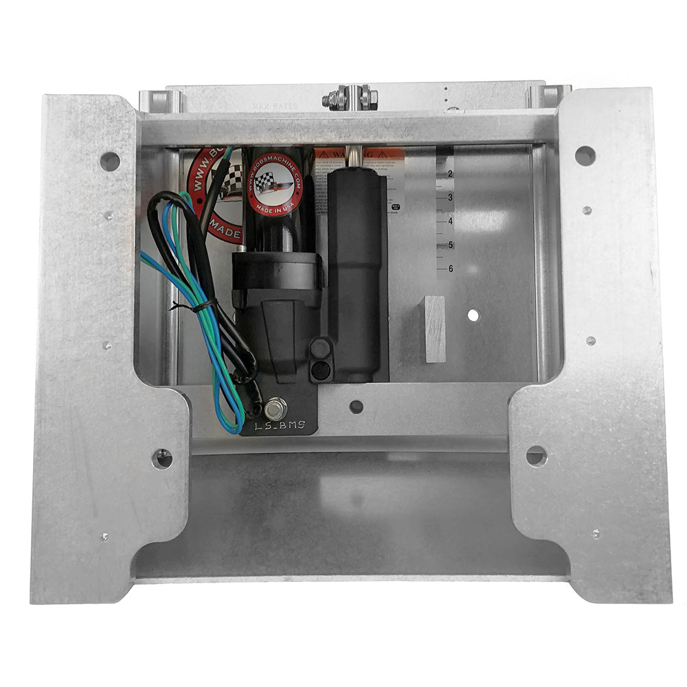 Bob's Machine 2" Setback Action Series Hydraulic Jack Plate - Silver [100-112112-NOPC-NOSPN-NG]
