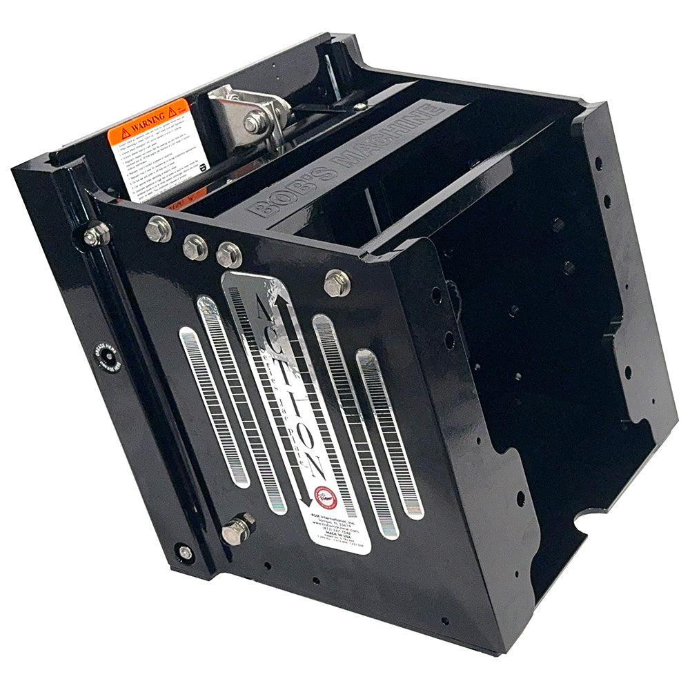 Bob's Machine 12" Setback Action Series Hydraulic Jack Plate - Gloss Black [100-112112P-PCGBLK-NOSPN-NG]