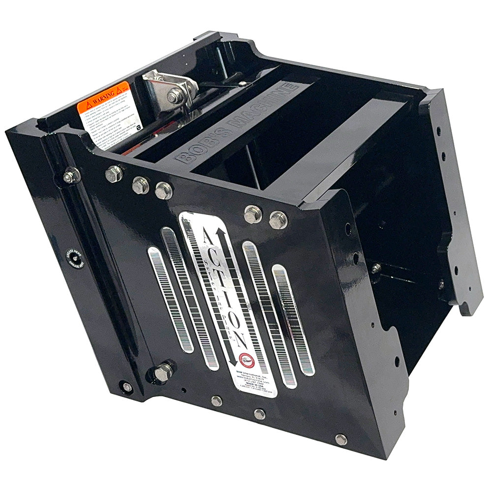 Bob's Machine 14" Setback Action Series Hydraulic Jack Plate - Gloss Black [100-114001P-PCGBLK-NOSPN-NG]